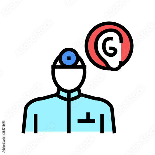 otorhinolaryngology medical specialist color icon vector. otorhinolaryngology medical specialist sign. isolated symbol illustration