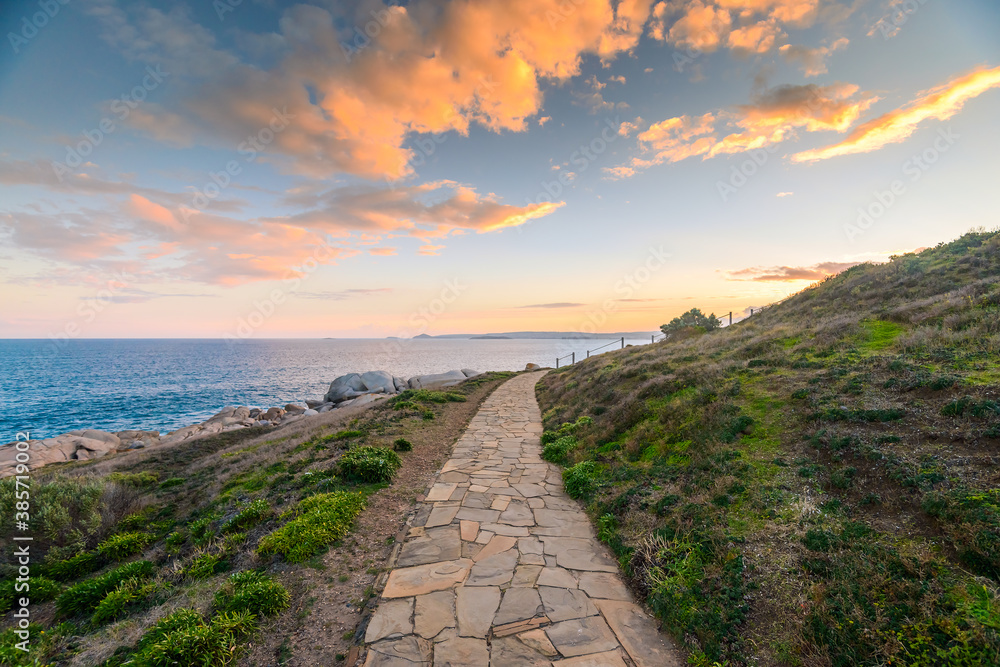 Picturesque pathway along the coast at Rocky Bay, Port Elliot, South Australia