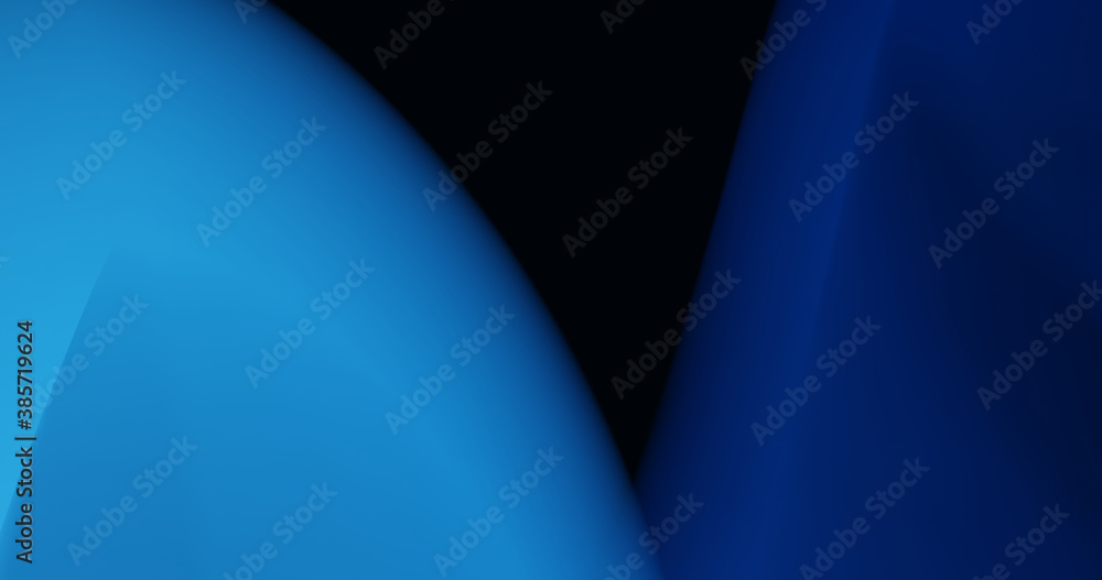 Abstract defocused 4k resolution geometric curves background for wallpaper, backdrop and varied nature design. Kentucky blue, blue ice and black colors.