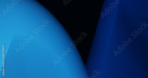 Abstract defocused 4k resolution geometric curves background for wallpaper  backdrop and varied nature design. Kentucky blue  blue ice and black colors.