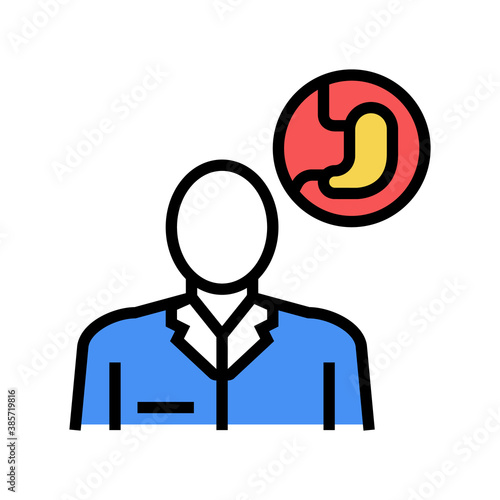 gastroenterology medical specialist color icon vector. gastroenterology medical specialist sign. isolated symbol illustration