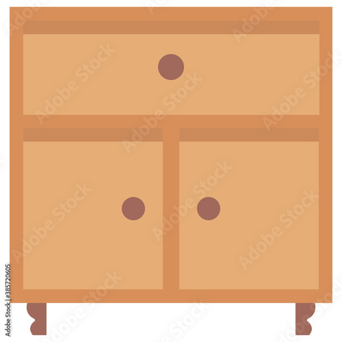 
Modern wooden closet for clothing storage 
