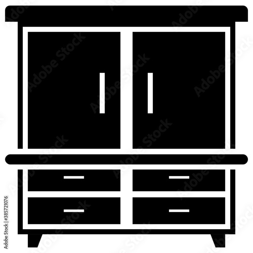 
Modern wooden closet for clothing storage 
