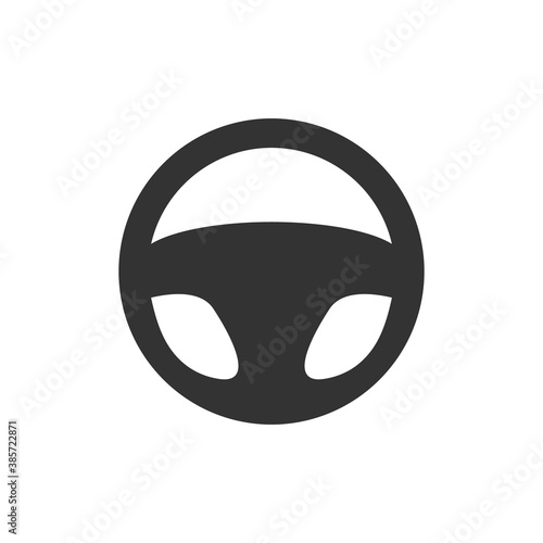 steering wheel icon isolated on white background