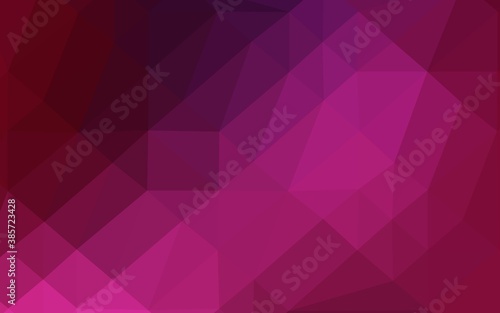 Dark Pink vector blurry triangle pattern.