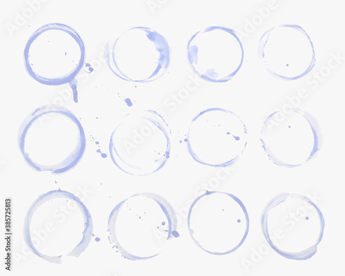 water glass or cup stain texture set design