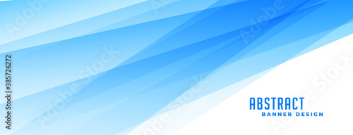 abstract blue banner with transparent lines effect