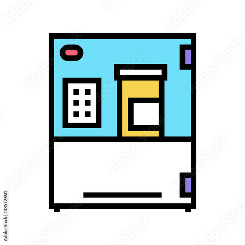 medicine factory machine color icon vector. medicine factory machine sign. isolated symbol illustration
