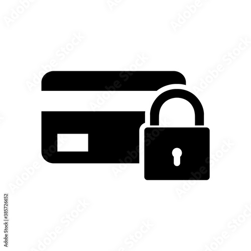 Credit card protection icon, logo isolated on white background