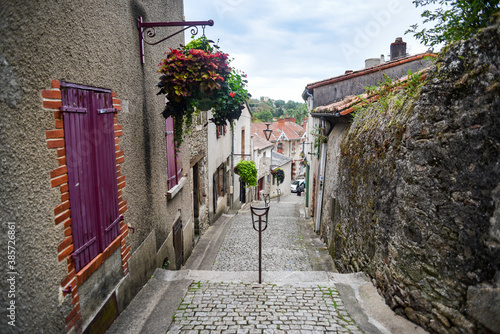 Fototapeta Naklejka Na Ścianę i Meble -  .An old and charming town in France, French architecture.