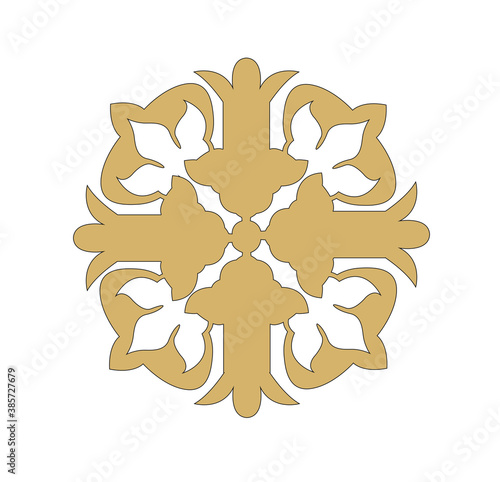 ANCIENT ROUND BAROQUE AND ARAB STYLE SYMBOL