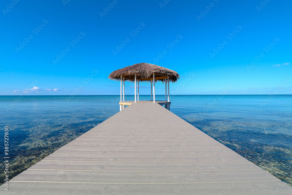 Fototapeta premium Beautiful dock on the Caribbean sea