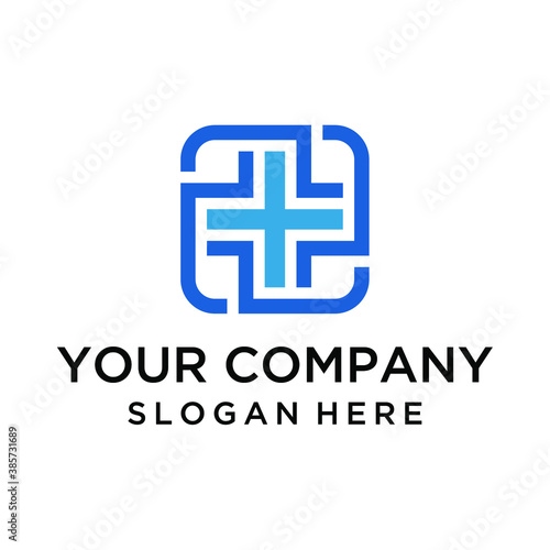 linear medical cross logo