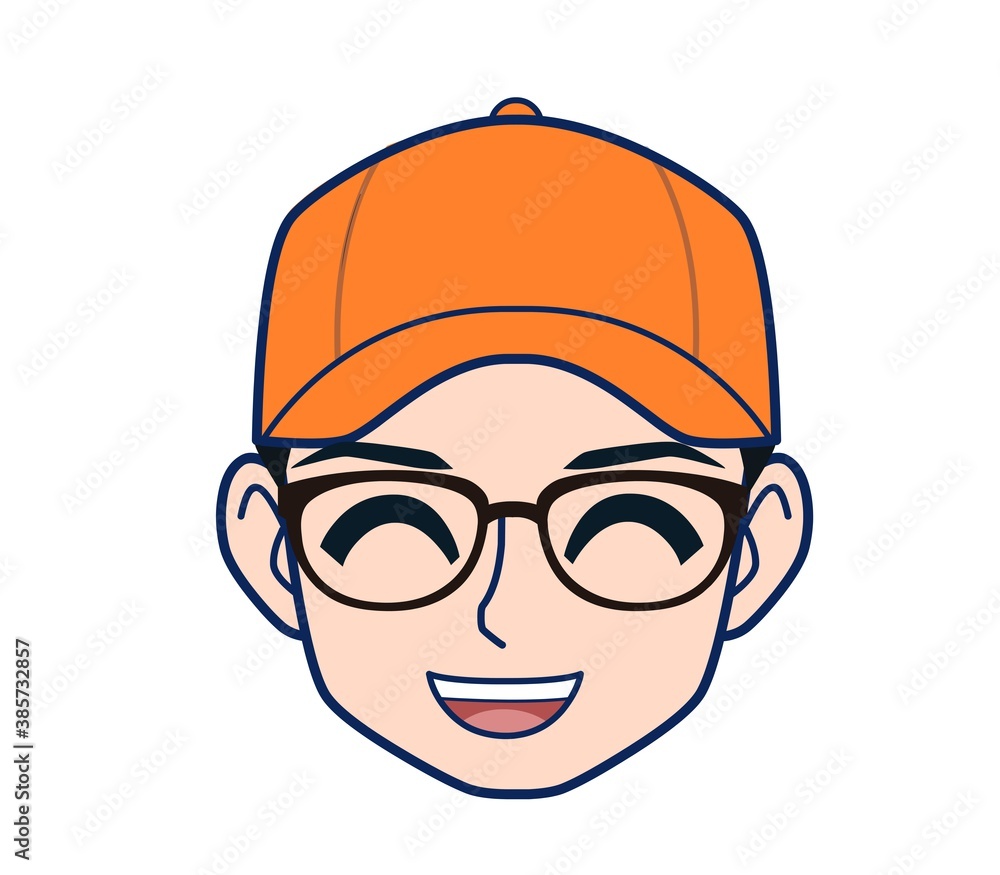 Young man in orange work clothes Young man in orange work clothes