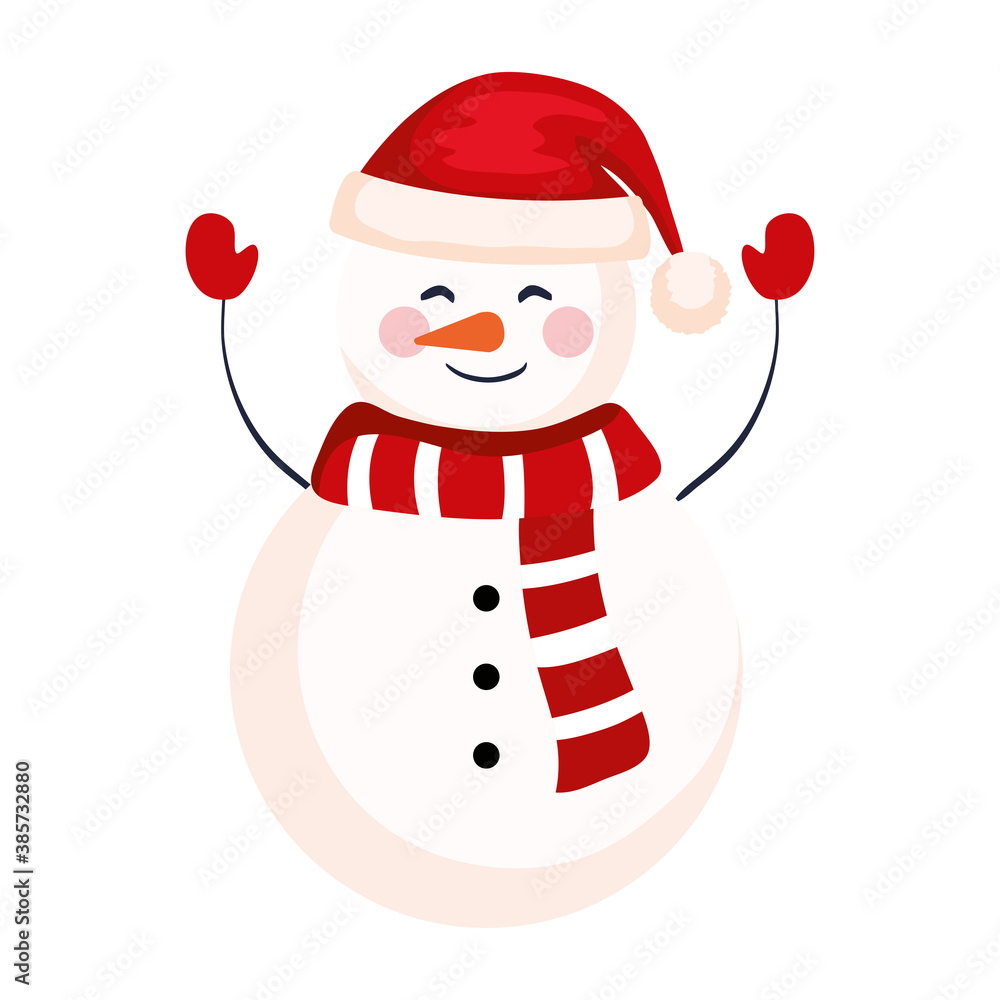 merry christmas snowman design, winter season and decoration theme Vector illustration