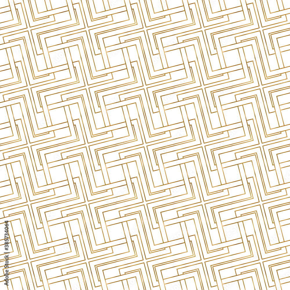 Seamless pattern of golden abstract lines Seamless pattern of golden abstract lines
