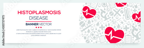 Creative (Histoplasmosis) disease Banner Word with Icons ,Vector illustration.	
