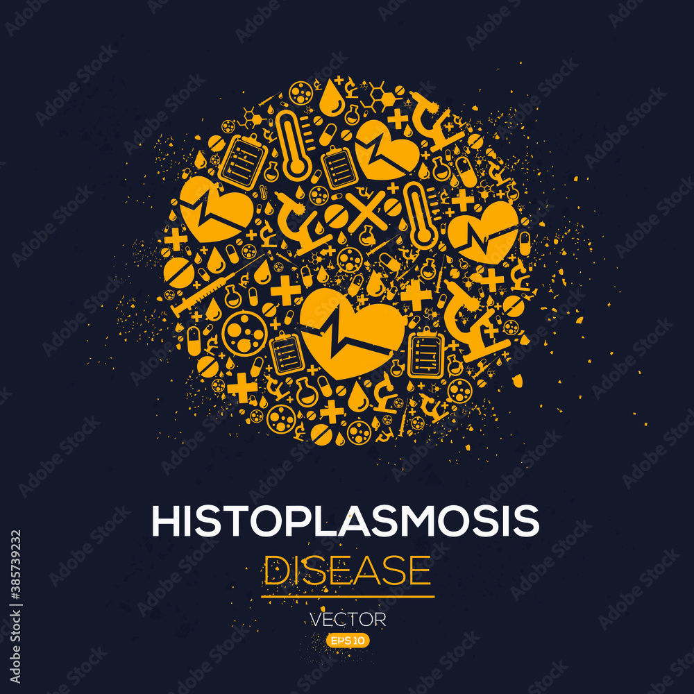 Creative (Histoplasmosis) disease Banner Word with Icons ,Vector illustration.	