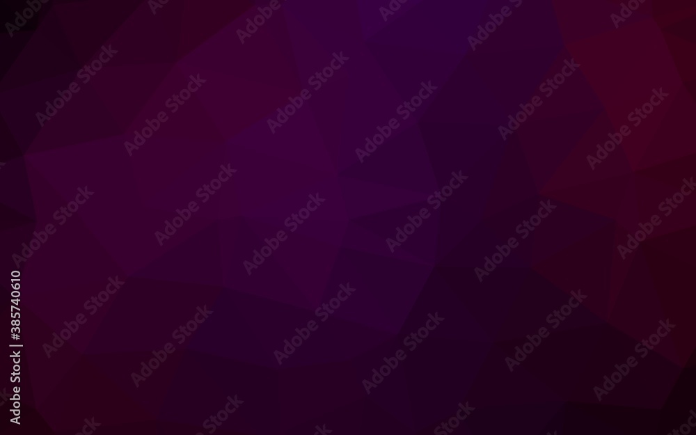 Obraz premium Dark Purple vector triangle mosaic template.
