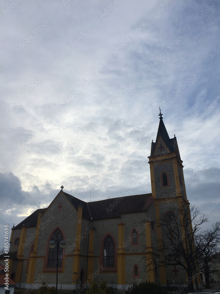 Fototapeta premium city view in Ceske Budejovice, Czech republic