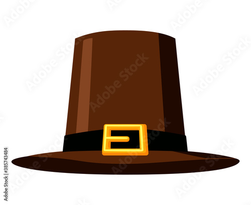 Cartoon pilgrim hat