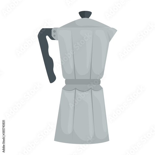 coffee moka pot design of drink caffeine breakfast and beverage theme Vector illustration