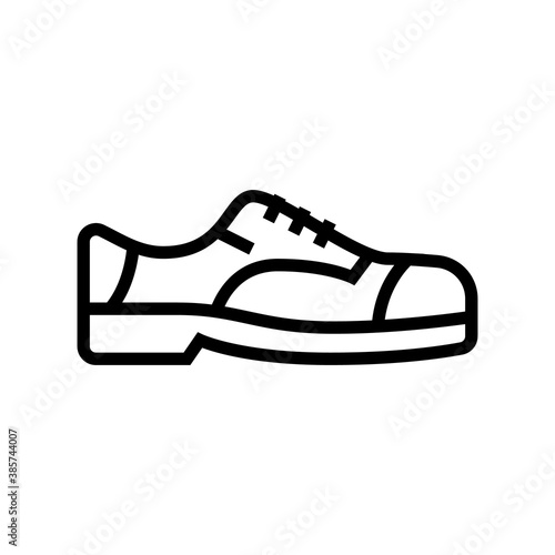 shoe model line icon vector. shoe model sign. isolated contour symbol black illustration