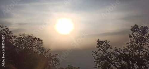 sunset in the mountains