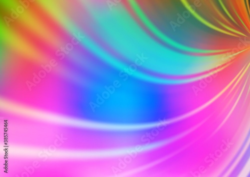 Light Multicolor  Rainbow vector blurred and colored template.