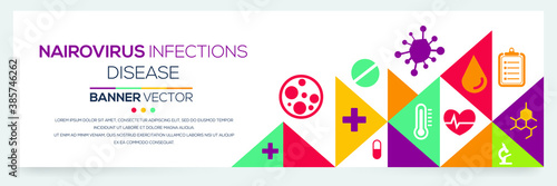 Creative (Norovirus Infection) disease Banner Word with Icons ,Vector illustration.	
