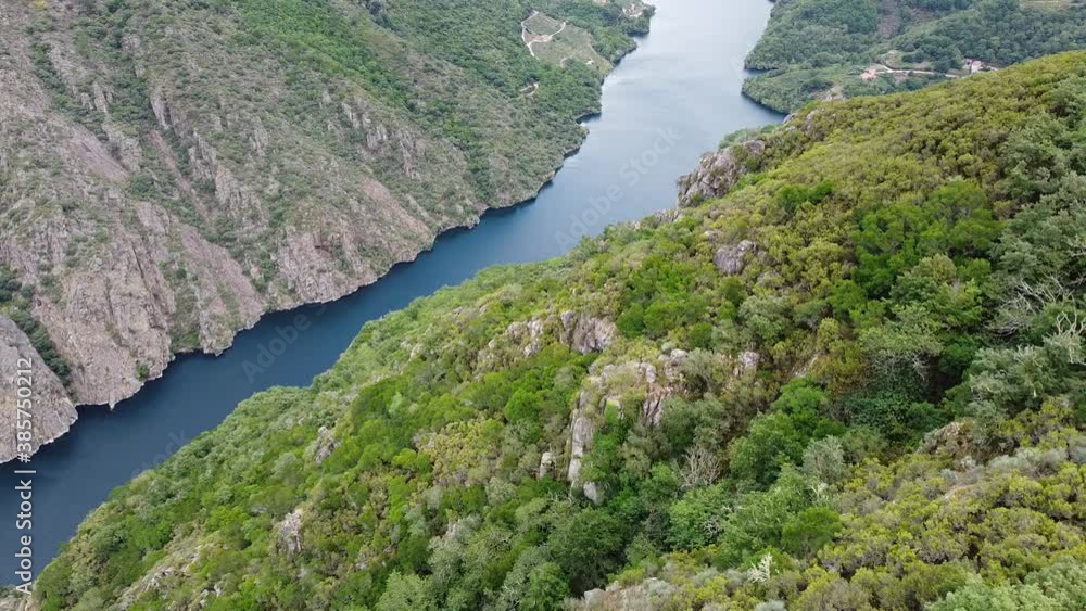 drone aerial shots of ribeira sacra in galicia, spain drone aerial shots of ribeira sacra in galicia, spain