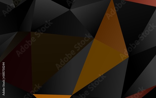 Dark Green, Yellow vector blurry triangle template.