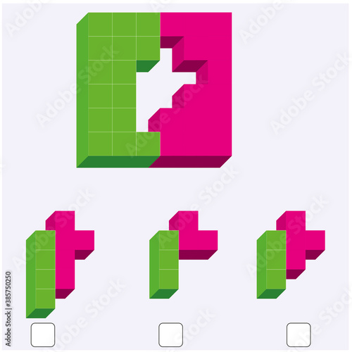 Intelligence question - cube completion test iq test - Vector