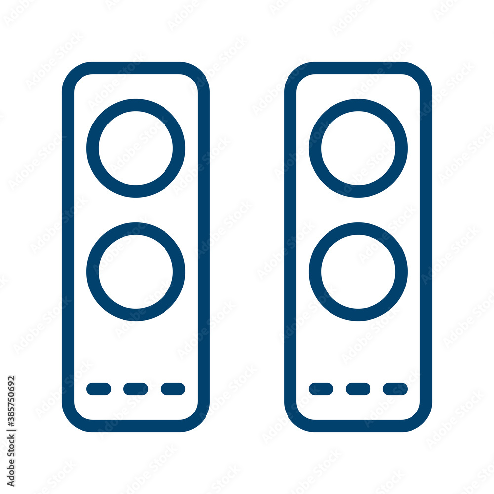 Dark Blue Speaker Icon design isolated on white background Dark Blue Speaker Icon design isolated on white background