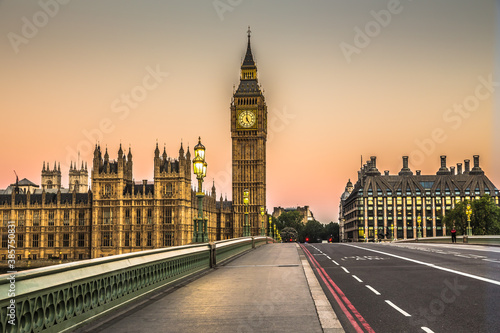 Big Ben in London in the morning