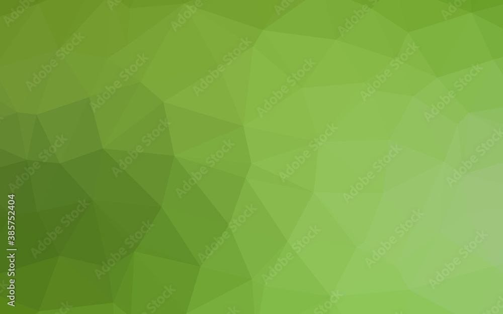 Fototapeta premium Light Green vector polygonal background.