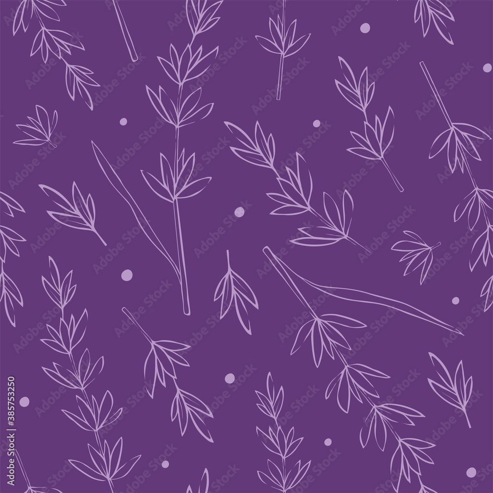 Seamless pattern with lavender Seamless pattern with lavender