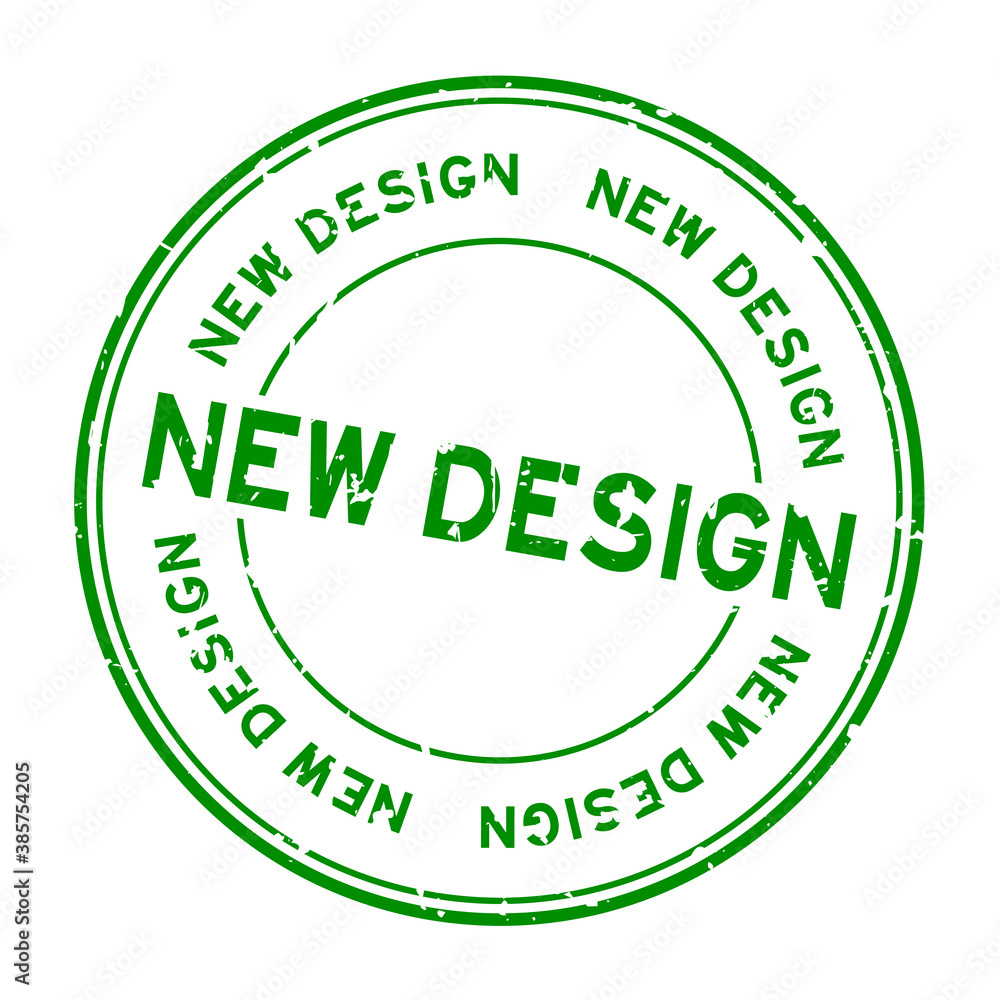 Grunge green new design word round rubber seal stamp on white background Grunge green new design word round rubber seal stamp on white background