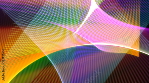colorful lines of abstract background, 3D rendering
