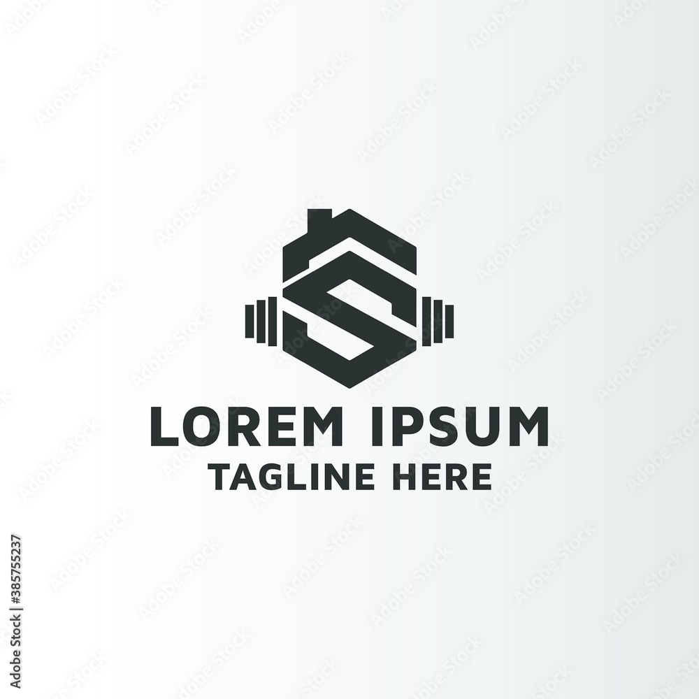 Letter S image, real estate and physical fitness vector logo design idea Letter S image, real estate and physical fitness vector logo design idea
