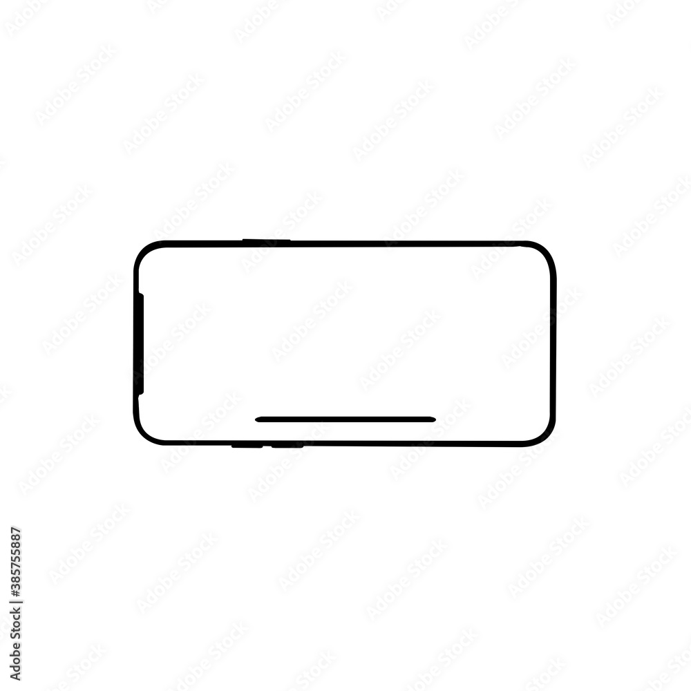 phone front isolated on white background phone front isolated on white background
