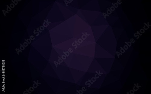 Dark Black vector polygon abstract backdrop.