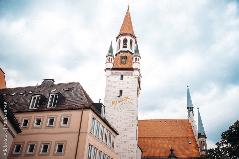 Antique building view in Old Town Munich, Germany