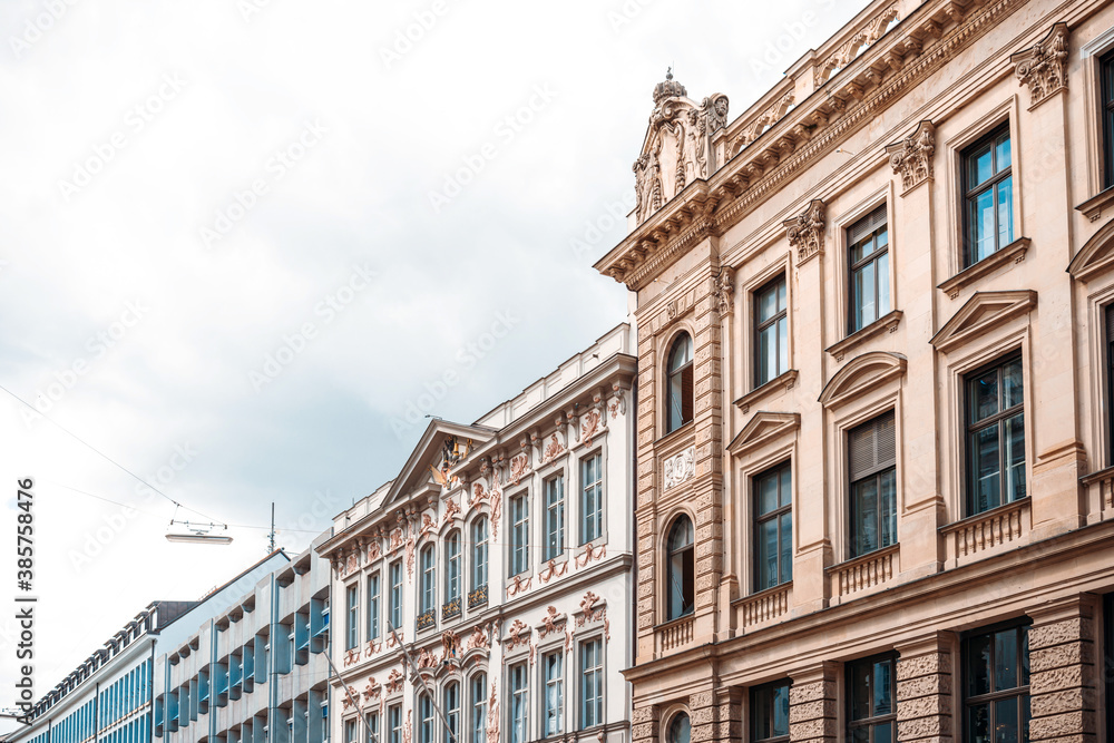 Fototapeta premium Antique building view in Old Town Munich, Germany