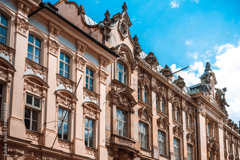 Antique building view in Old Town Munich, Germany Antique building view in Old Town Munich, Germany