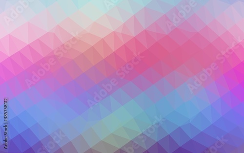 Light Multicolor  Rainbow vector abstract mosaic backdrop.