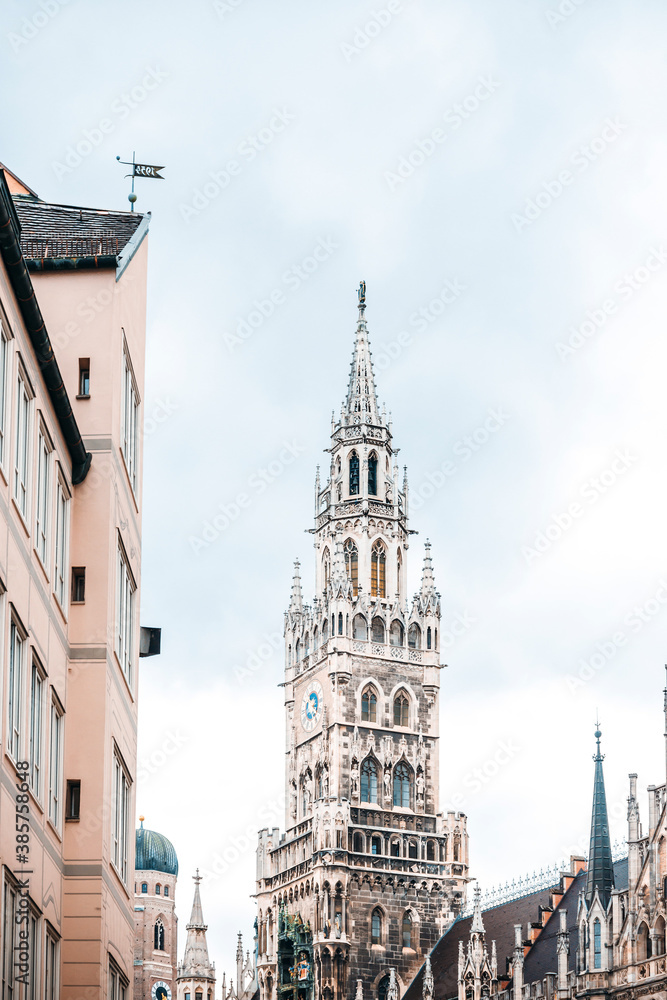 Street view of downtown Munich, Germany.