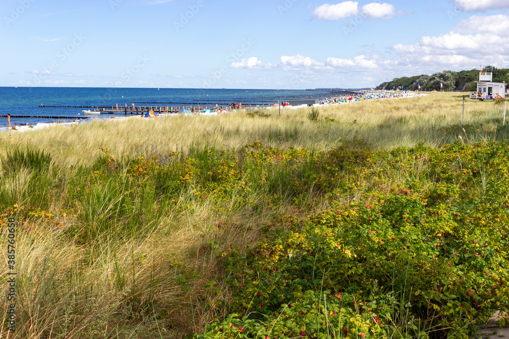 Panorma of strand Kühlungsborn on a beautiful day. Ostseebad Kühlungsborn, Northern Germany Panorma of strand Kühlungsborn on a beautiful day. Ostseebad Kühlungsborn, Northern Germany