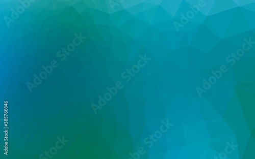 Light Blue, Green vector polygon abstract backdrop.