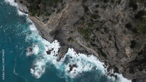 Amalfi Italian coast from drone